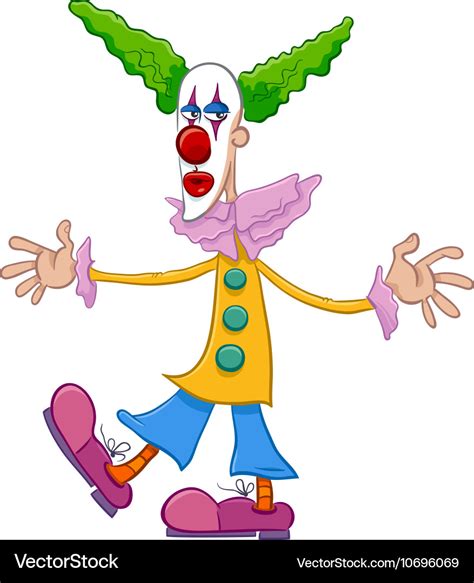 Circus clown character cartoon Royalty Free Vector Image