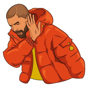 Drake Hotline Bling NO Meme - Sticker Mania | Meme stickers, Drawings, Graphic poster art