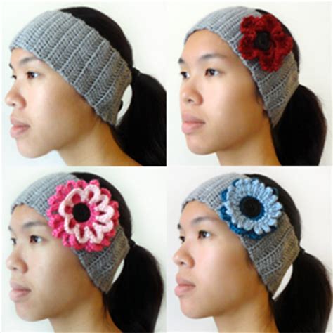 Crochet Spot » Blog Archive » Crochet Pattern: Ear Warmer with Interchangeable Flowers - Crochet ...