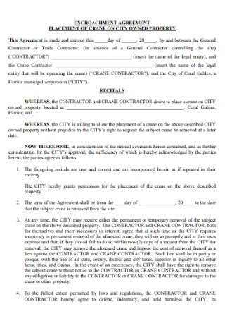 30+ SAMPLE Encroachment Agreements in PDF | MS Word