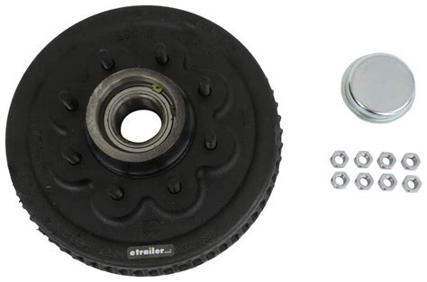 Dexter Trailer Hub and Drum Assembly for 7,000-lb Nev-R-Lube Axles - 12" Diameter - 8 on 6-1/2 ...