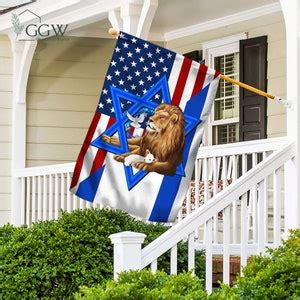 American Israel Israeli Flag, We Stand With Israel, Jewish, Lion of ...