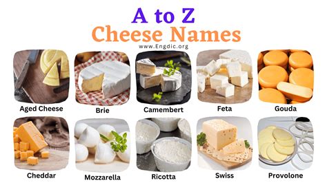 Cheese Starting With A To Z, (All Cheese Names) - EngDic