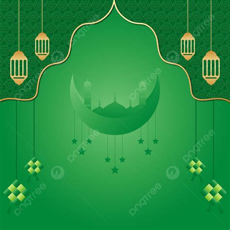 Latar BelakangHari Raya Eid Hijau Latar Belakang Desain Ukuran Persegi, Aidilfitrdll, Islam ...