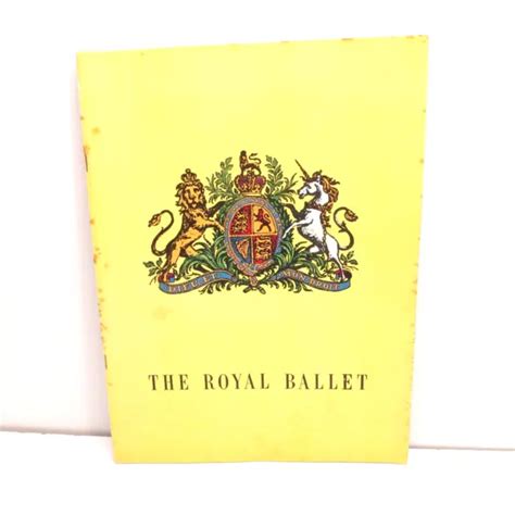 VINTAGE 1960 THE Royal Ballet Souvenir Program Royal Opera House London $18.99 - PicClick