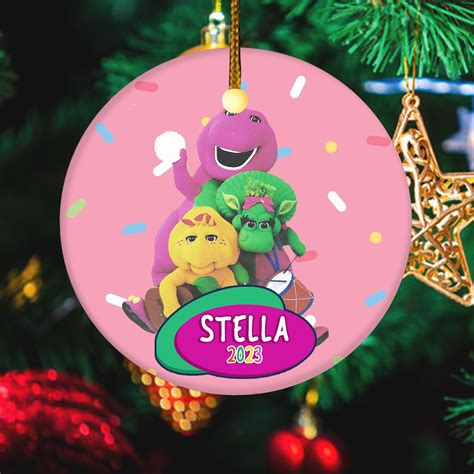 Personalized Barney and Friends Christmas 2023 Ornament, Ba - Inspire Uplift