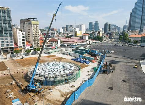 Skylight takes shape at downtown terminal of Ho Chi Minh City’s first metro line | Tuoi Tre News