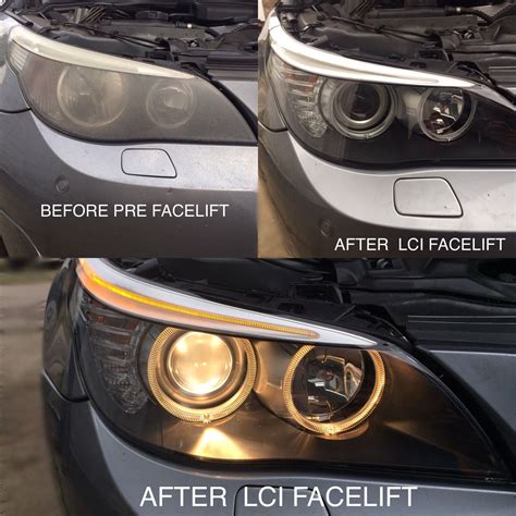 BMW E60, E61 LCI HEADLIGHTS RETROFIT CONVERSION PRE LCI TO LCI WITH PROJECTORS | eBay