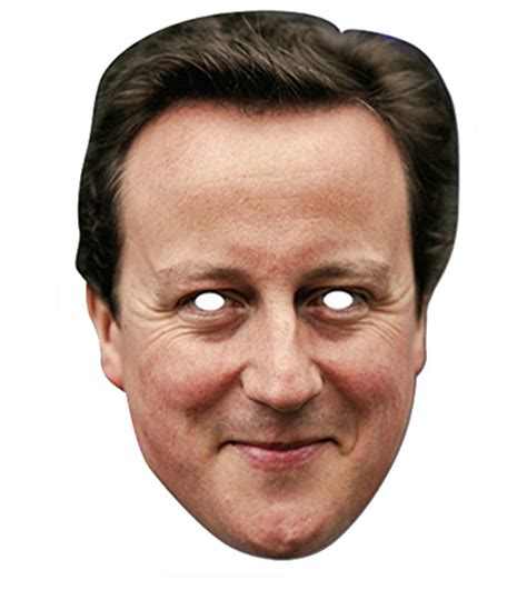 David Cameron Prime Minister Card Party Face Mask. In Stock Now with ...