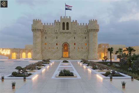 simulation of citadel of qaitbay alex :: Behance