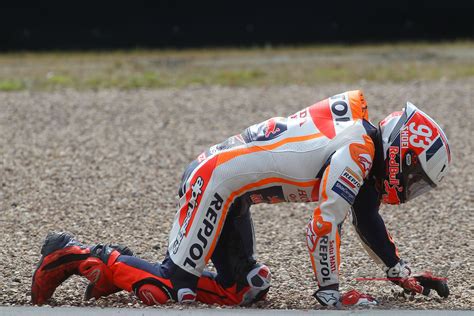 Marc Marquez out of German MotoGP after fifth huge Sachsenring crash ...