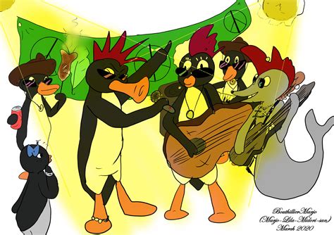 Pingu Fanart - Teenager band by BOUTHILLIERMarjo on DeviantArt