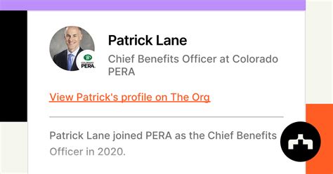 Patrick Lane - Chief Benefits Officer at Colorado PERA | The Org