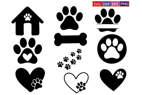 Paw Print Svg, Dog Paw Print Svg Bundle Graphic by Dev Teching ...