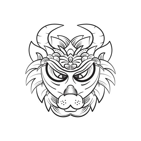 hand draw bison head art vector illustration 12327040 Vector Art at ...