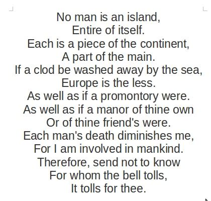 No Man Is An Island - John Donne | Poesia | Pinterest | Islands