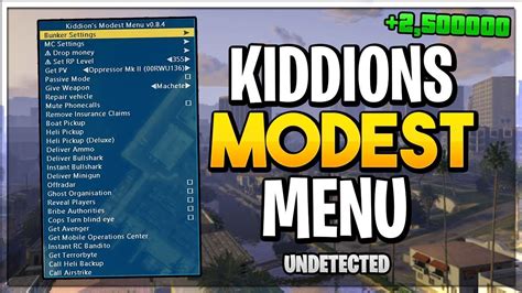 KIddions Modest Menu 1.50 Undetected!! Link to direct download in discord in description!! - YouTube