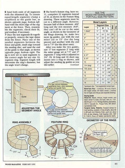 Segmented Wood Turning Templates - Printable Word Searches