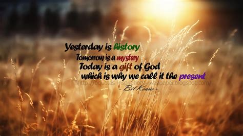 Quotes And Inspirational Wallpapers: Yesterday is history - Quote Wallpaper