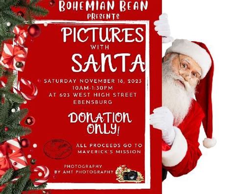 Photos with Santa (Donations Only!), Bohemian Bean, Ebensburg, 18 November 2023 | AllEvents.in