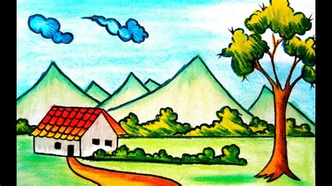 Scenery Drawing For Kids at GetDrawings | Free download