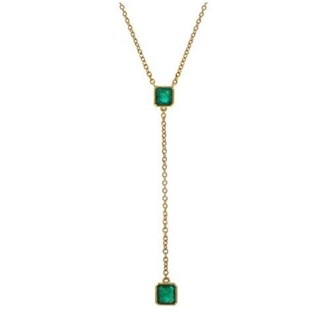 EMERALD DROP NECKLACE | Drop necklace, Necklace, Toronto jewelry