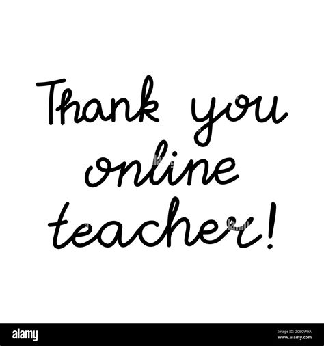 Thank you online teacher. Education quote. hildish handwriting ...