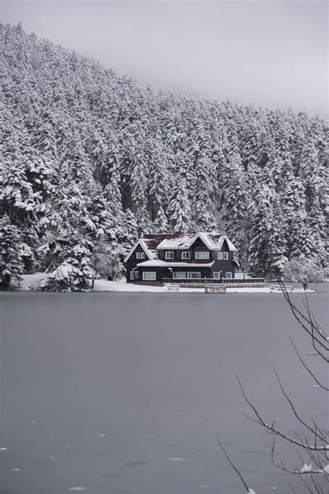 Bolu Golcuk National Park, Lake Wooden House on a Snowy Winter Day in ...