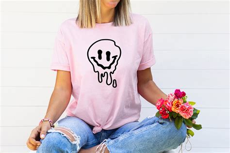 Melting Smiley Face Shirt Melted Smiley Face Shirt Smiley - Etsy