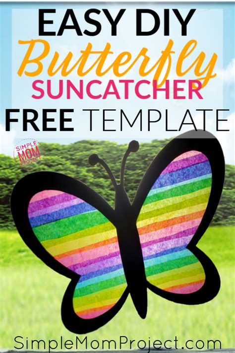 Easy and Fun DIY Spring Butterfly Suncatcher Craft | Spring crafts for ...