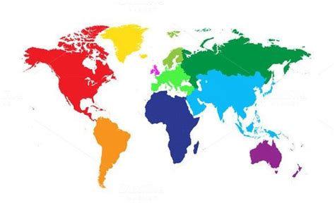 World map colored | Earth map, Map, Infographic map