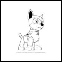 Chase Paw Patrol Sketch at PaintingValley.com | Explore collection of ...