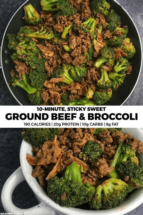 Sticky Sweet Ground Beef and Broccoli: A High Protein, Low Carb Recipe