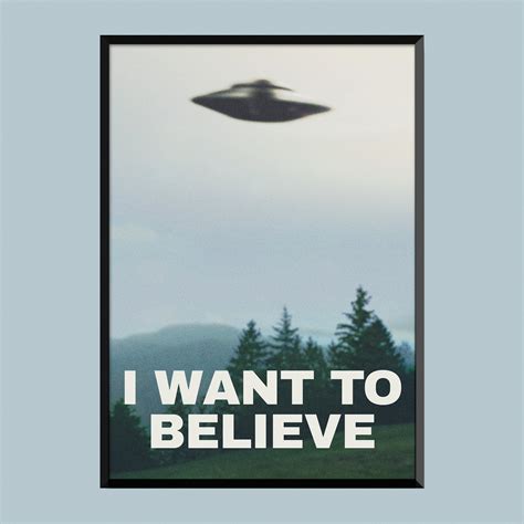 I Want To Believe Poster Original | Etsy