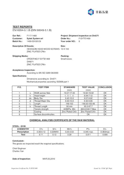 (PDF) TEST REPORTS EN10204-3.1.B (DIN 50049-3.1.B) · PDF fileTEST ...