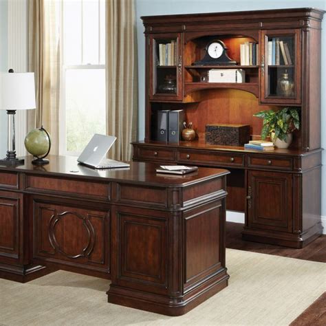 Liberty Furniture Brayton Manor 5 Piece Dark Brown Office Desk Set ...