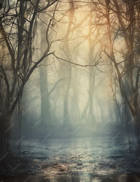 Premium AI Image | beautiful Gothic Enchanted dark night forest ...