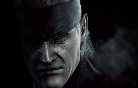 Mustache, face, Solid Snake, Metal Gear Solid 4: Guns of the Patriots ...