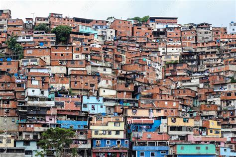 Homes in the neighborhood of Petare Caracas Venezuela. Stock Photo | Adobe Stock