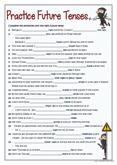 Future Tense Exercises English Esl Worksheets Future Tense Tenses Exercises English | sexiezpix ...