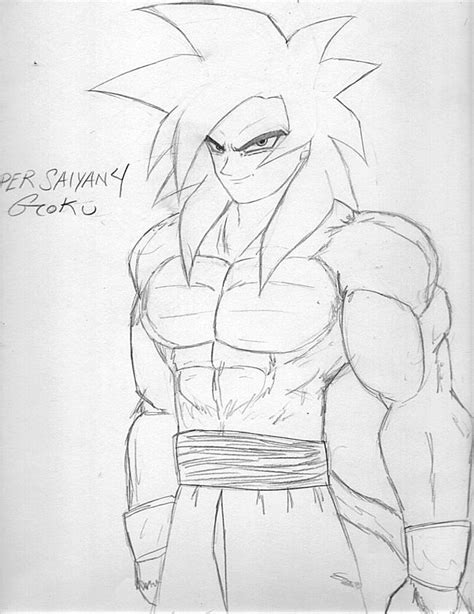 Goku Super Saiyan 4 Drawing at GetDrawings | Free download