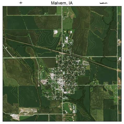 Aerial Photography Map of Malvern, IA Iowa