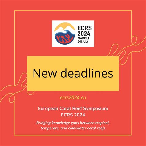 ECRS 2024 - We have new deadlines for #ECRS2024 online!...