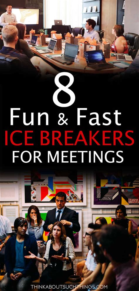 8 Super Quick Ice Breakers For Meetings | Think About Such Things