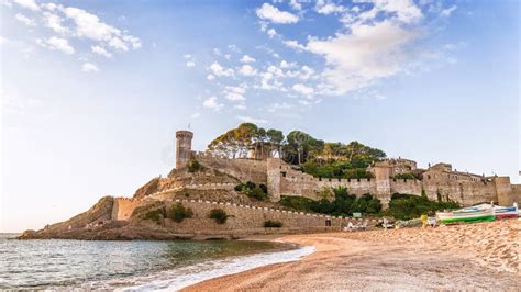 Castle in Tossa De Mar, Spain Stock Image - Image of rock, landscape ...