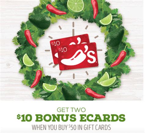 Buy $50 In Chili’s Gift Cards & Get $20 in eGift Cards Online & Today Only! - Common Sense With ...