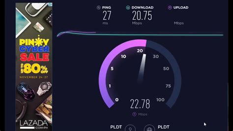 Fiber Internet Speed Test (20 Mbps subscription) in Philippines - YouTube