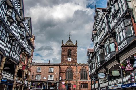 View of the historical centre - Chester, Cheshire, England ...