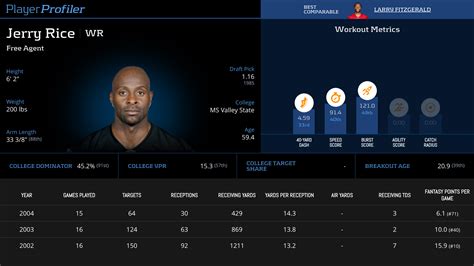 Jerry Rice Stats & Fantasy Ranking - PlayerProfiler