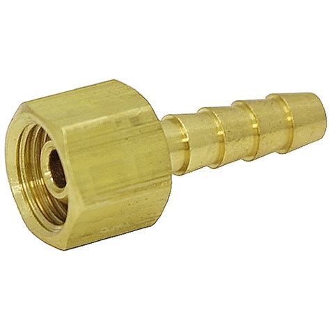 Hose Barb 1/4" NPTF x1/4" Hose 4245S-4-4 | Brass Fittings | Air Fittings | Air & Pneumatics ...